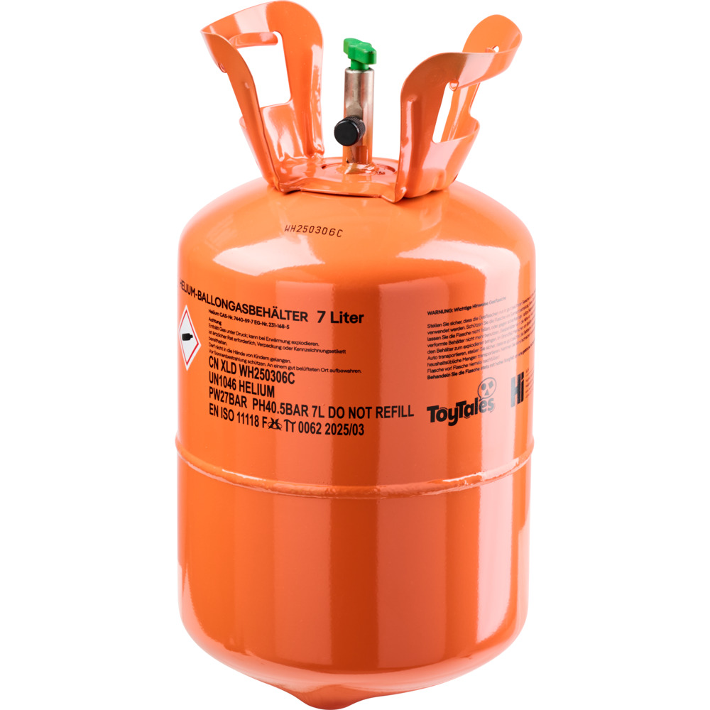 Helium-Ballongasbeh&auml;lter 7 Liter f&uuml;r bis zu 30 Ballons