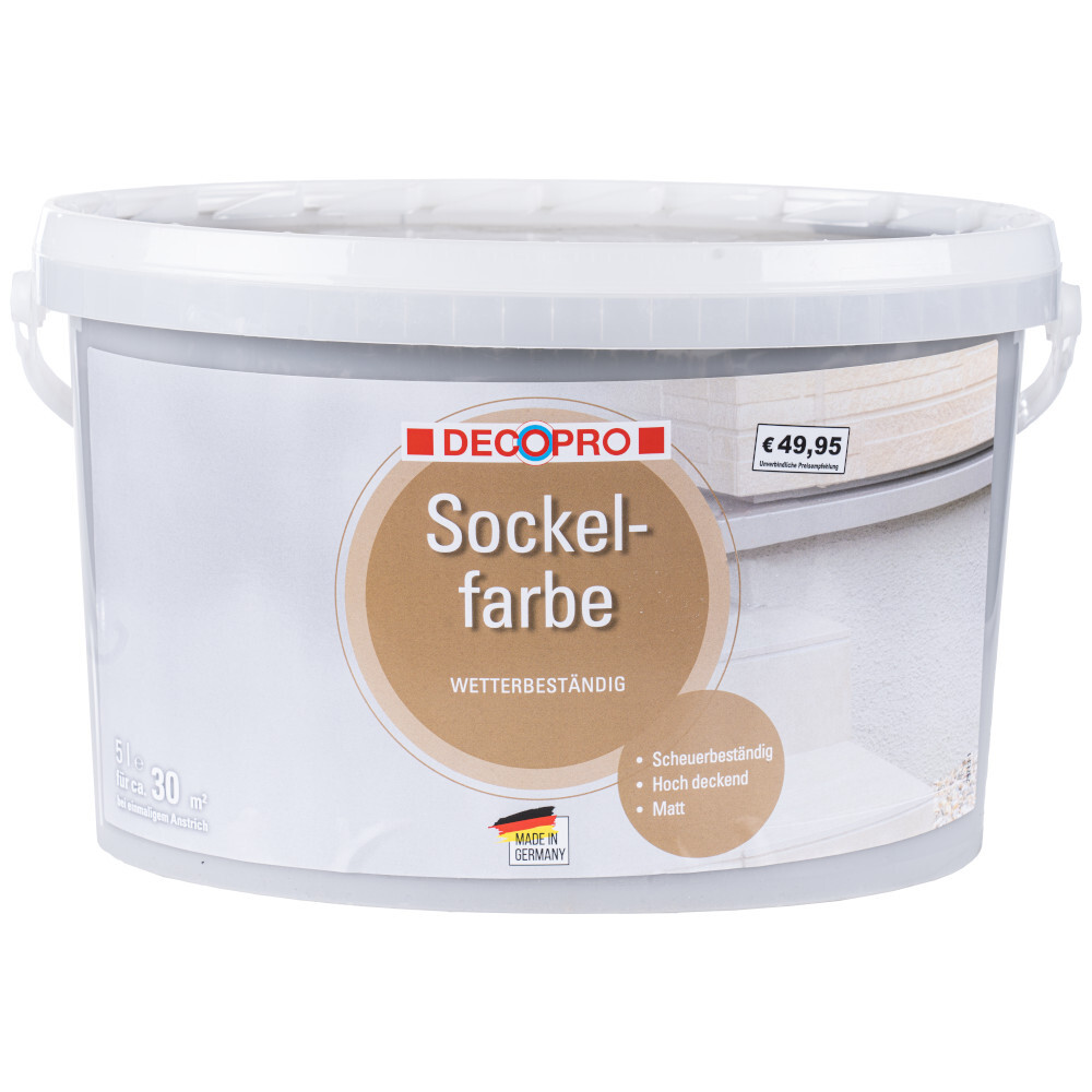 DECOPRO Sockelfarbe 5 Liter in anthrazit