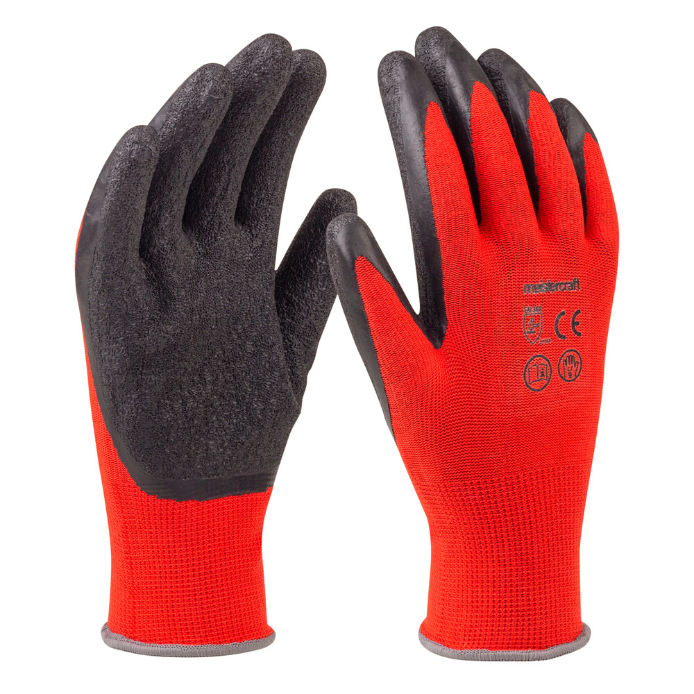 Gartenhandschuhe Gr&ouml;&szlig;e 9 rot aus Polyester