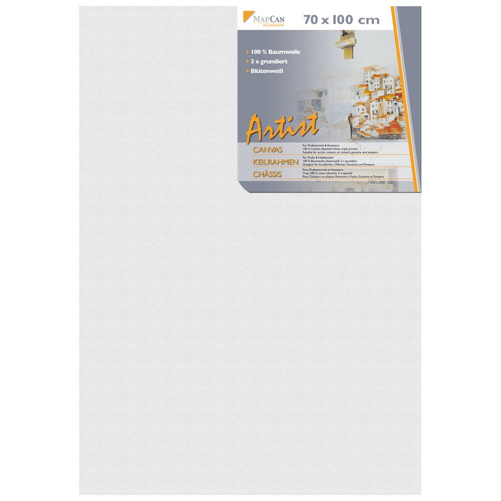 Leinwand Canvas 70 x 100 cm aus 100% Baumwolle 3-fach grundiert