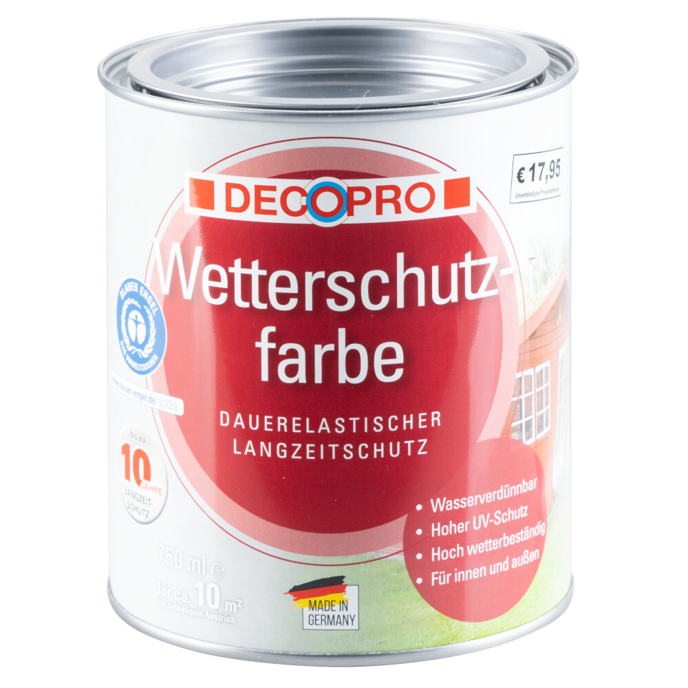 DECOPRO Wetterschutzfarbe anthrazit seidengl&auml;nzend 750 ml
