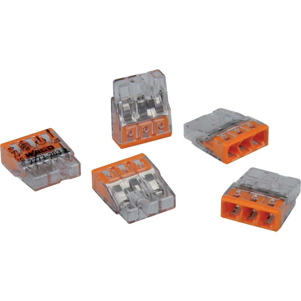 WAGO Dosenklemme Compact 3-polig 0,5 - 2,5mm&sup2; 3 St&uuml;ck