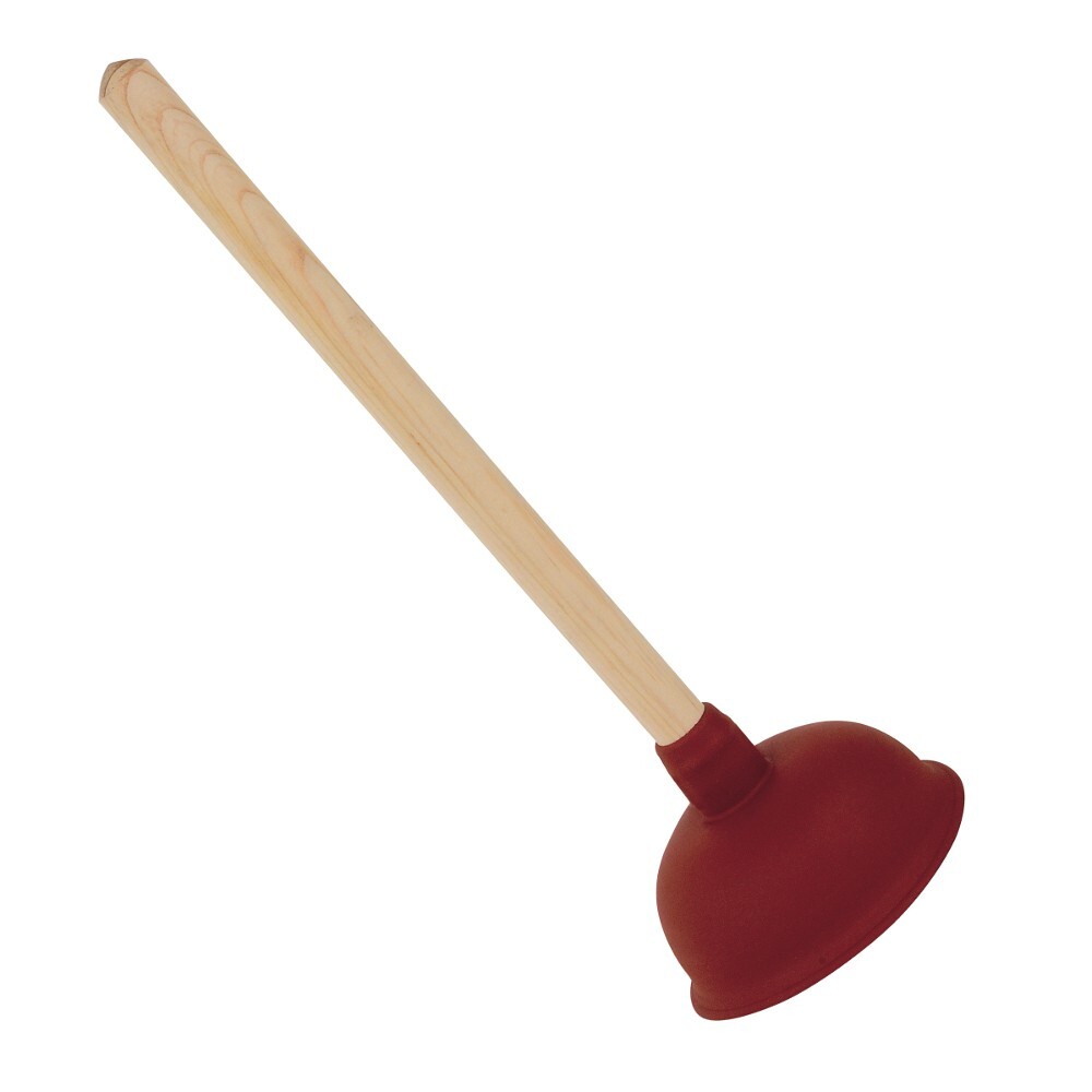 Saugglocke &Oslash; 11,5 cm aus Gummi mit Holzstiel
