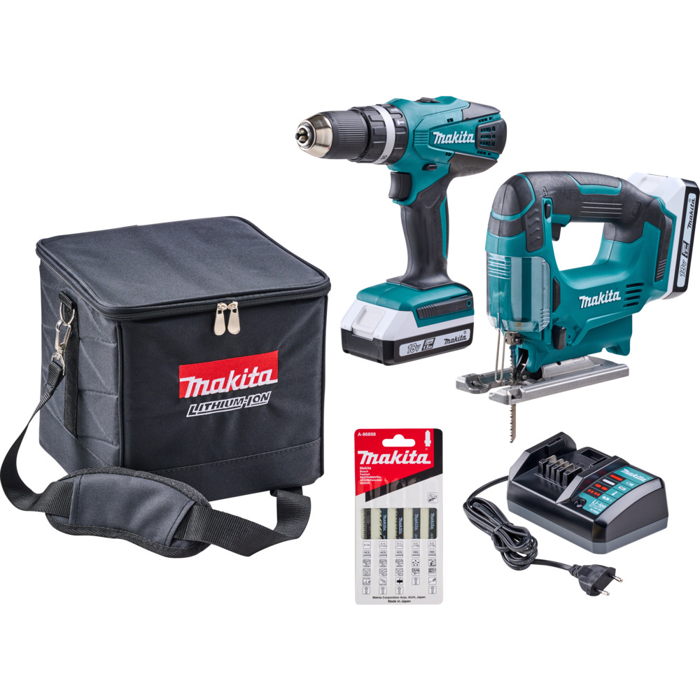Makita Set Akku-Schlagbohrschrauber und -Stichs&auml;ge - DK18113X1