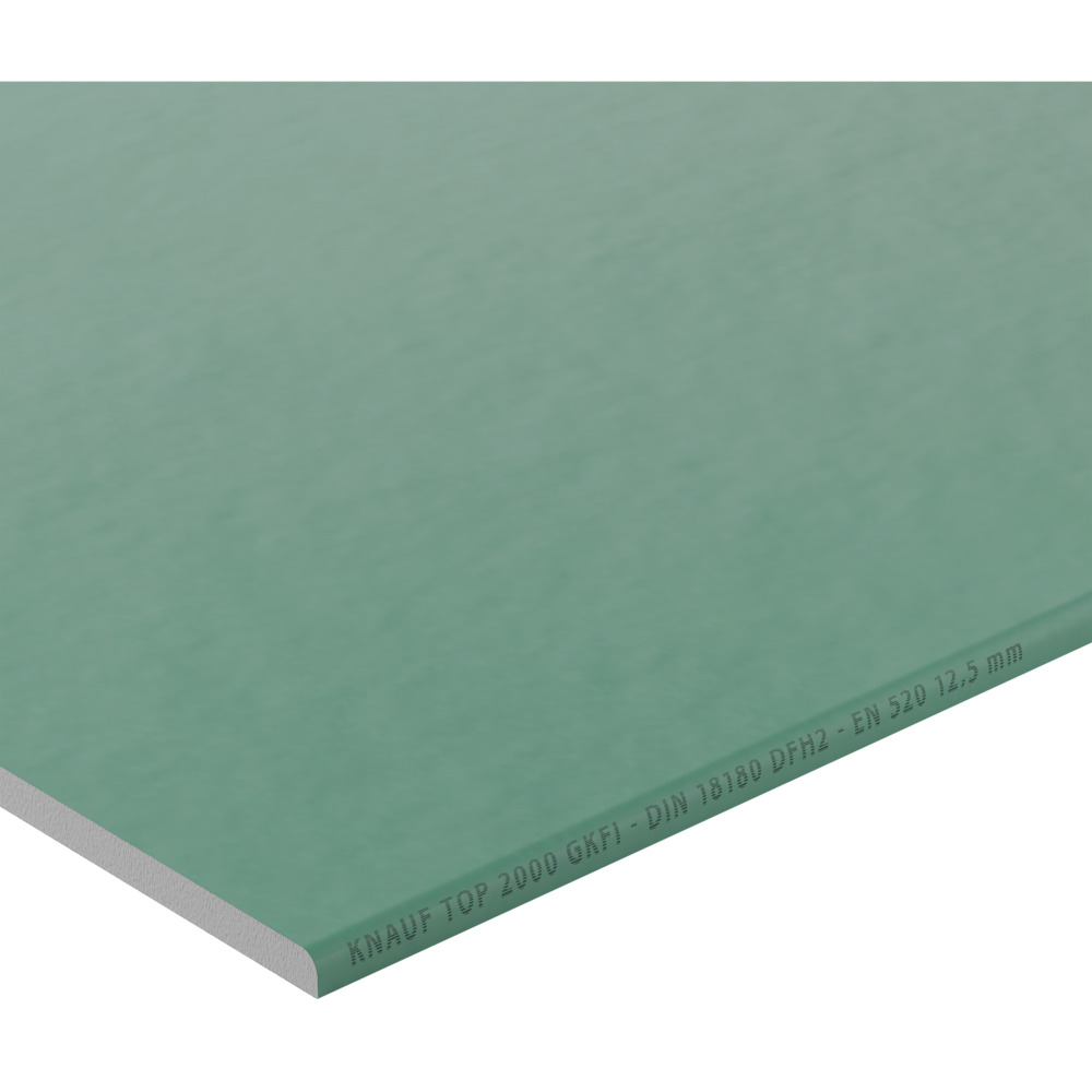 Knauf Top 2000 Gipskarton 1250 mm x 900 mm x 12,5 mm, impr&auml;gniert