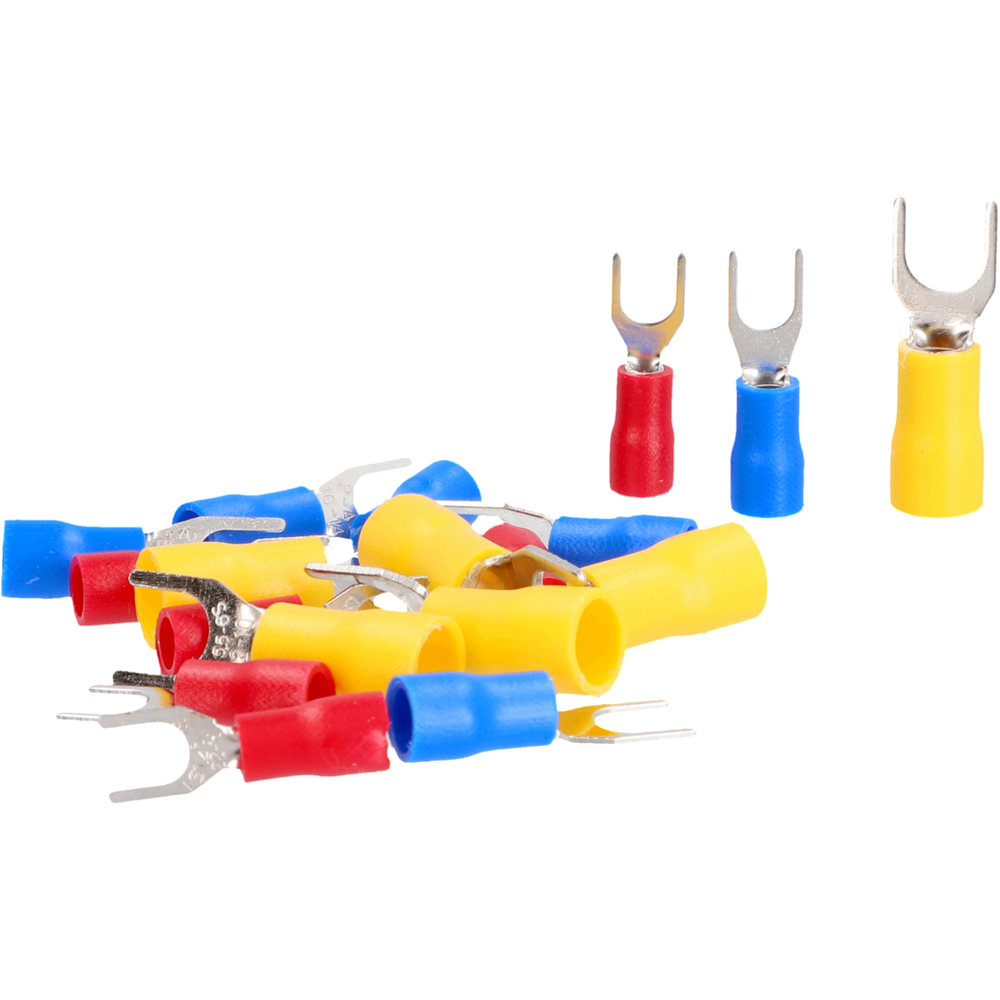 Gabelkabelschuh-Set 18-teilig isoliert 1,5 bis 6 mm&sup2;