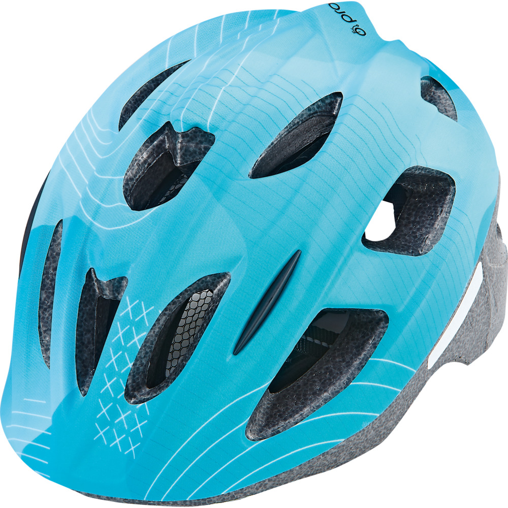Fahrradhelm f&uuml;r Kinder t&uuml;rkis, 55 - 58 cm mit LED