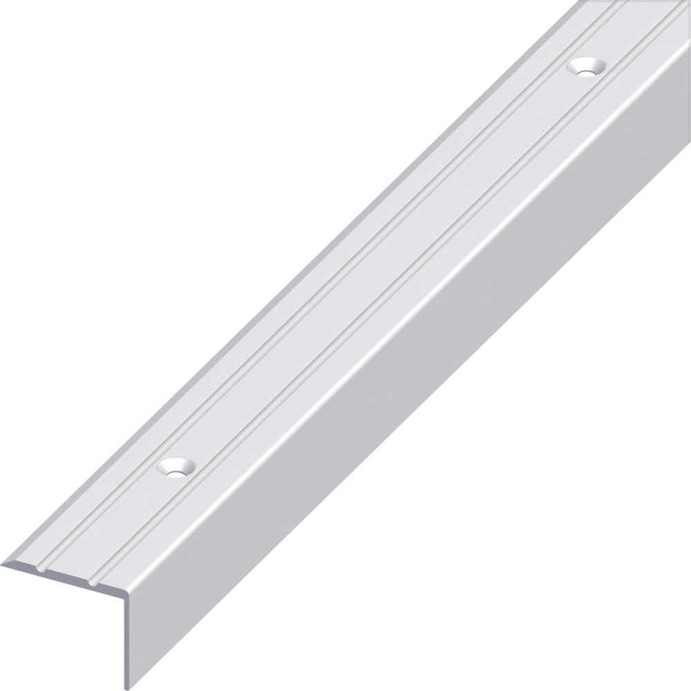 Treppen-Profil schmal Aluminium eloxiert 1000 x 25 x 20 mm silberfarben