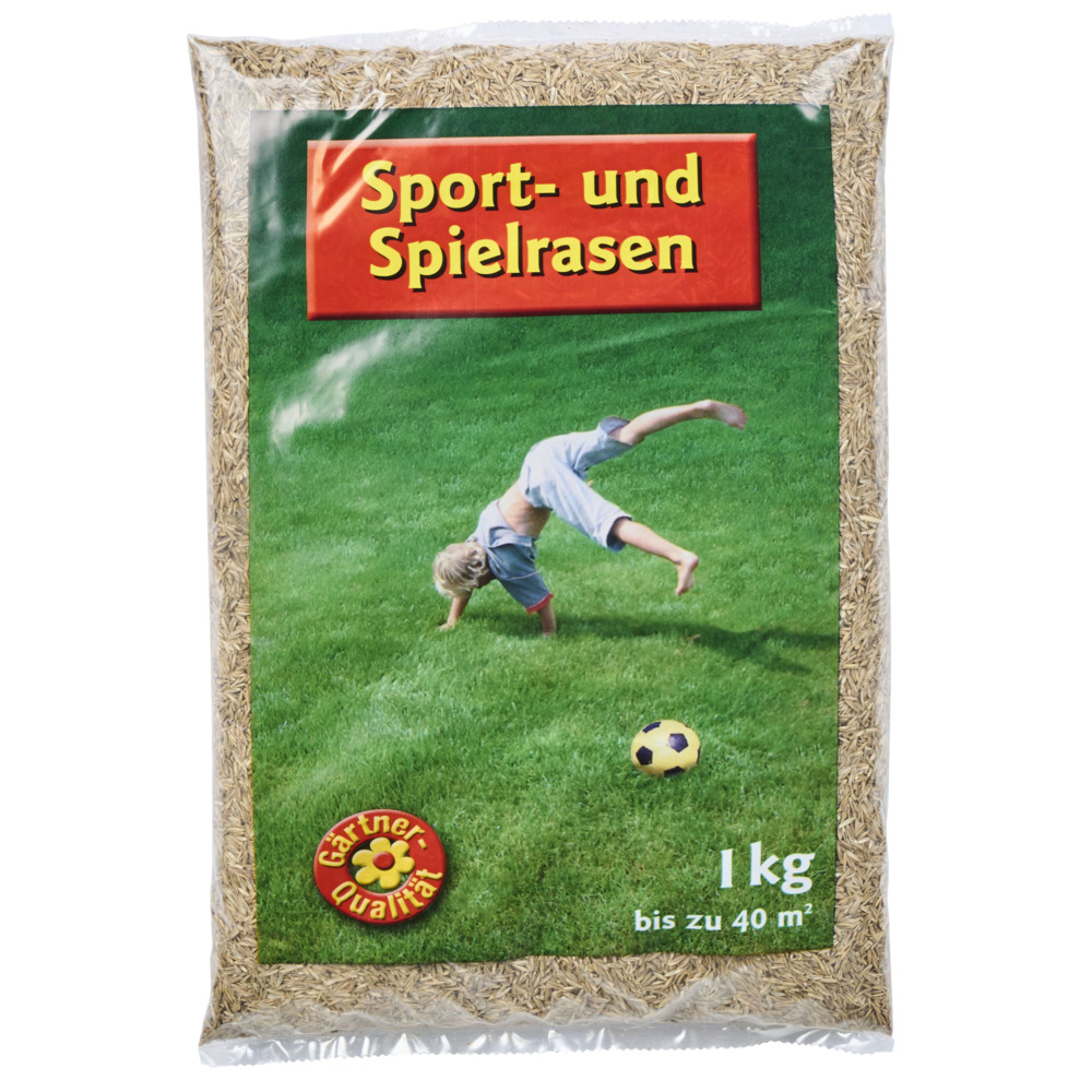 Sport- und Spielrasen Rasensamen 1 kg f&uuml;r bis 40 m&sup2; image number 1