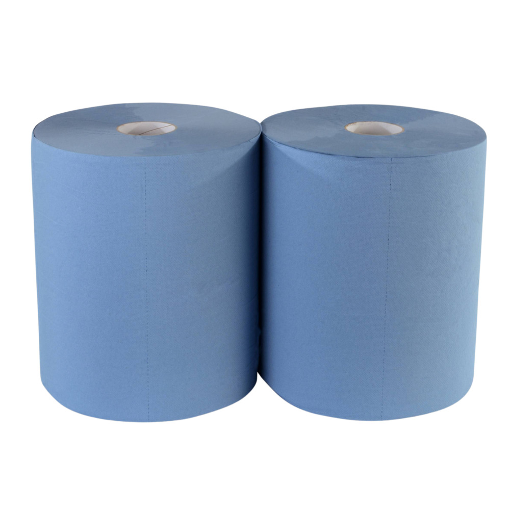 Putztuchrolle 2-lagig 33x36 cm 500 Blatt 2er-Pack blau