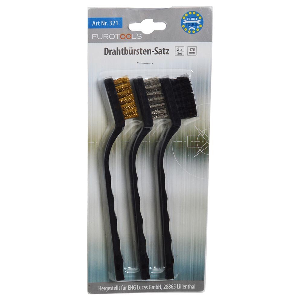 Drahtb&uuml;rsten-Set 3-teilig 17,5 cm