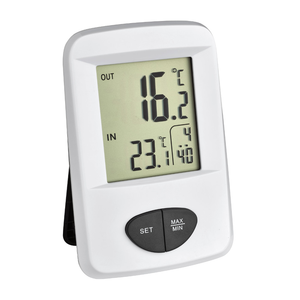 Funk-Thermometer mit Uhrzeitanzeige
