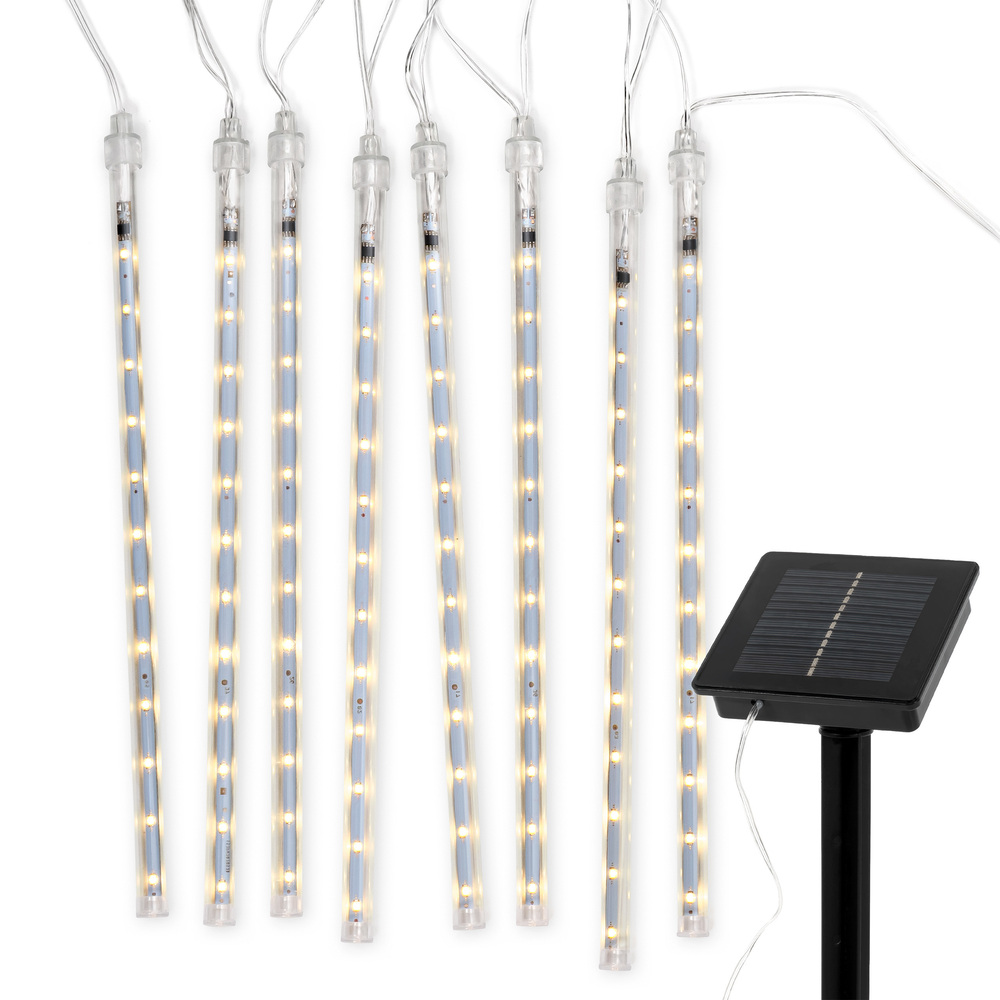 LED-Solar Lichterkette Meteor 192 LED warmwei&szlig;
