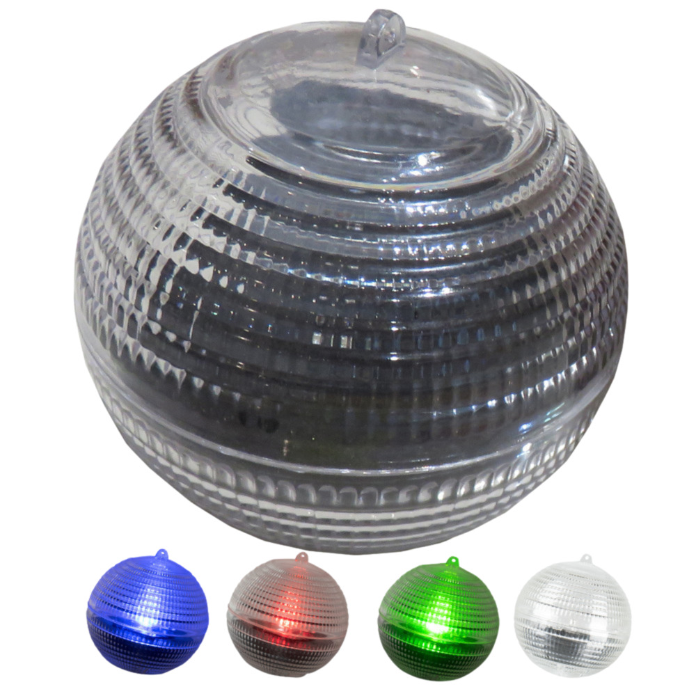LED Solar Schwimmkugel &Oslash; 8 cm aus Kunststoff mit Farbwechsel