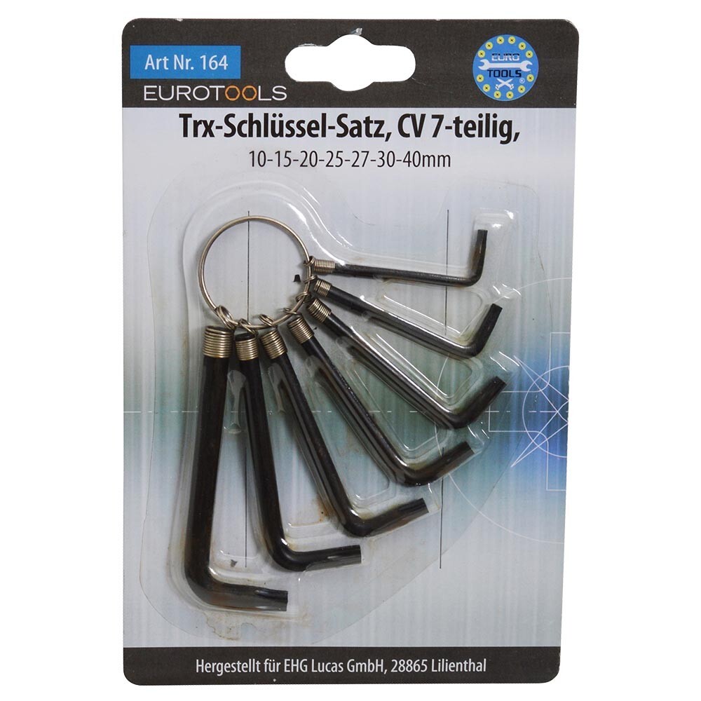 Sicherheits‑Sternprofil-Stiftschl&uuml;ssel-Satz, 7-teilig