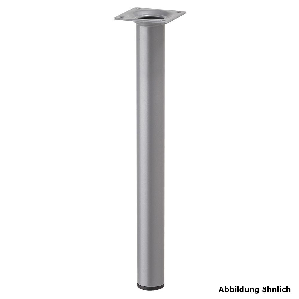 M&ouml;belfu&szlig; POP 200 x 30 mm rund in mattem Silber
