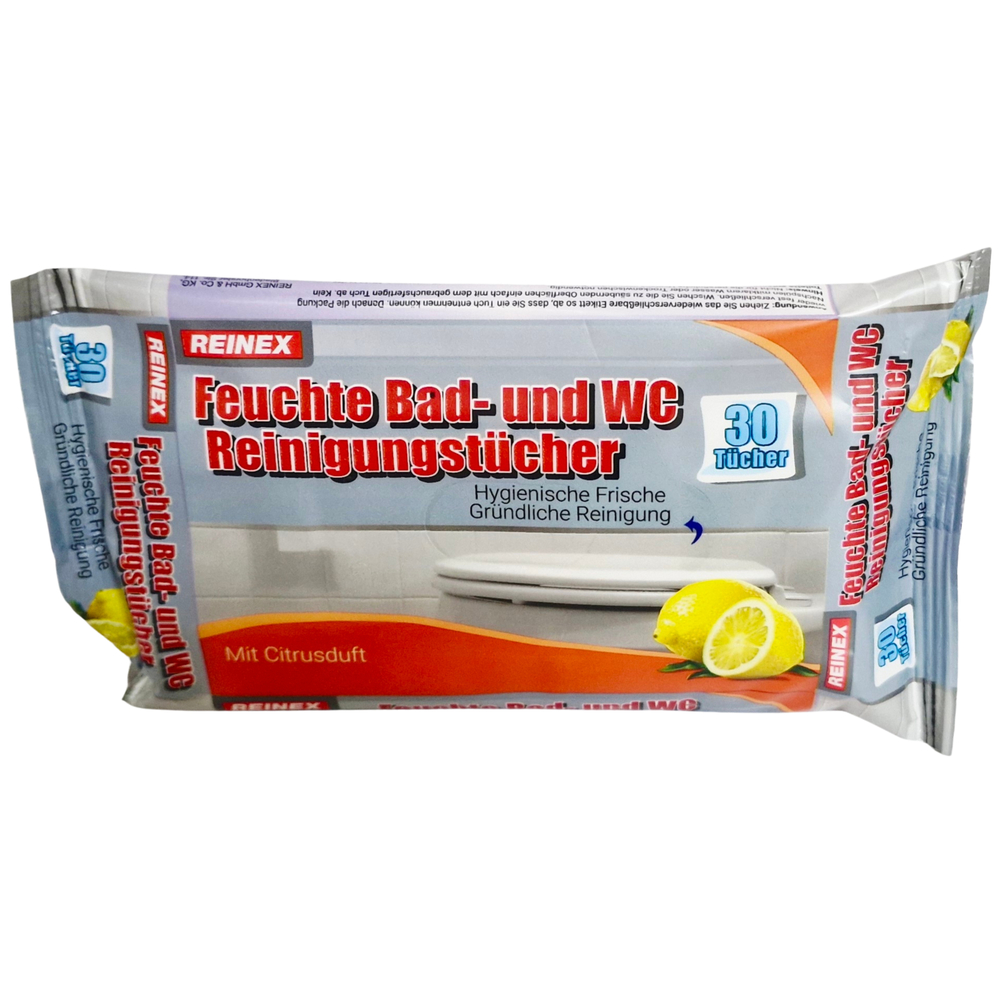 Reinex&reg; Feuchte Bad- und WC-T&uuml;cher 30 St&uuml;ck
