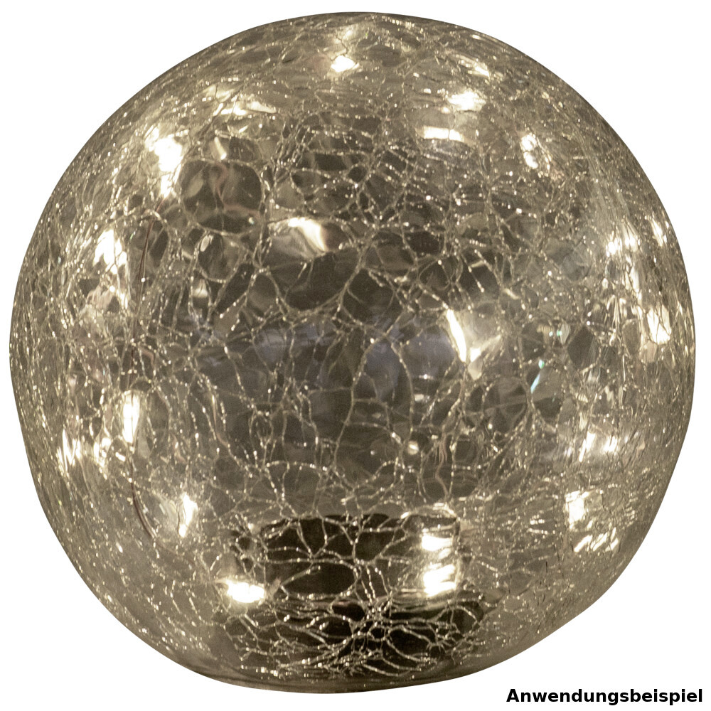 LED-Solarkugelleuchte &Oslash; 20 cm mit Crashglas, 25 LED image number 1