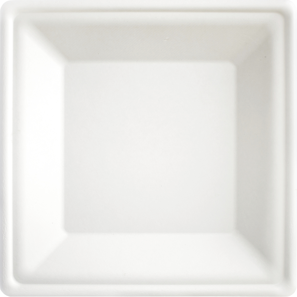 Teller "be green", eckig, wei&szlig;, 10 St&uuml;ck, 26 x 26 cm