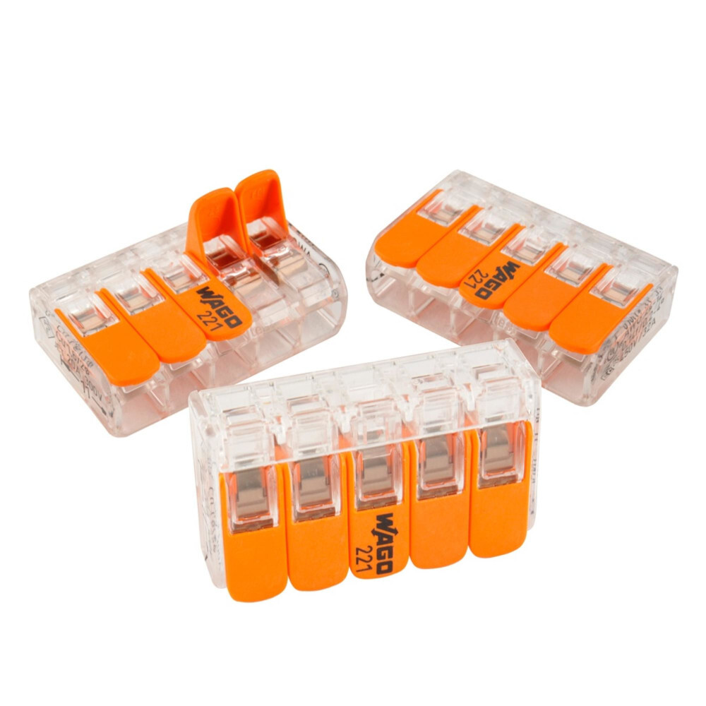 WAGO Compact Verbinderklemme 5-polig, 0,14 - 4 mm&sup2;, 15 St&uuml;ck