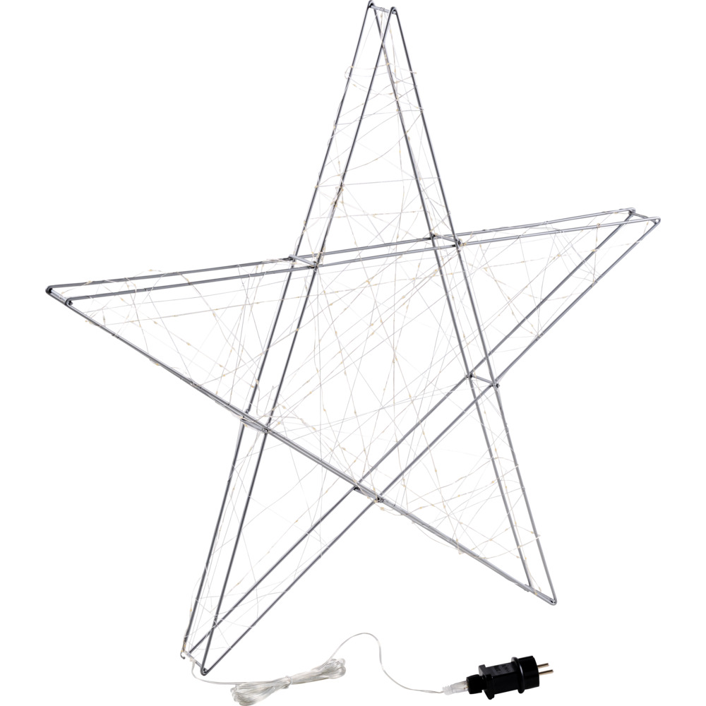 LED-Drahtstern 78 cm aus Metall/Kunststoff mit 240 warmwei&szlig;en LEDs