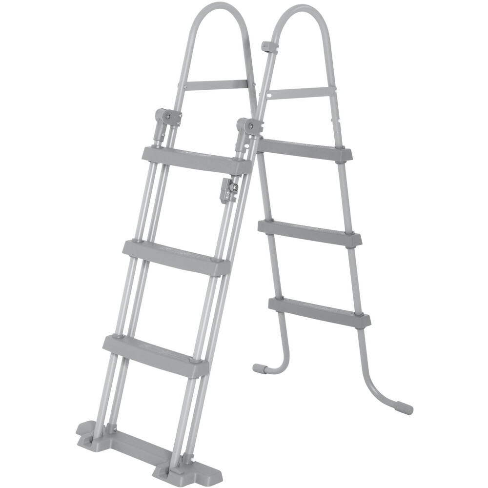 Bestway&reg; Poolleiter in Grau 107 cm 3-stufig mit hochklappbarem Einstieg image number 1