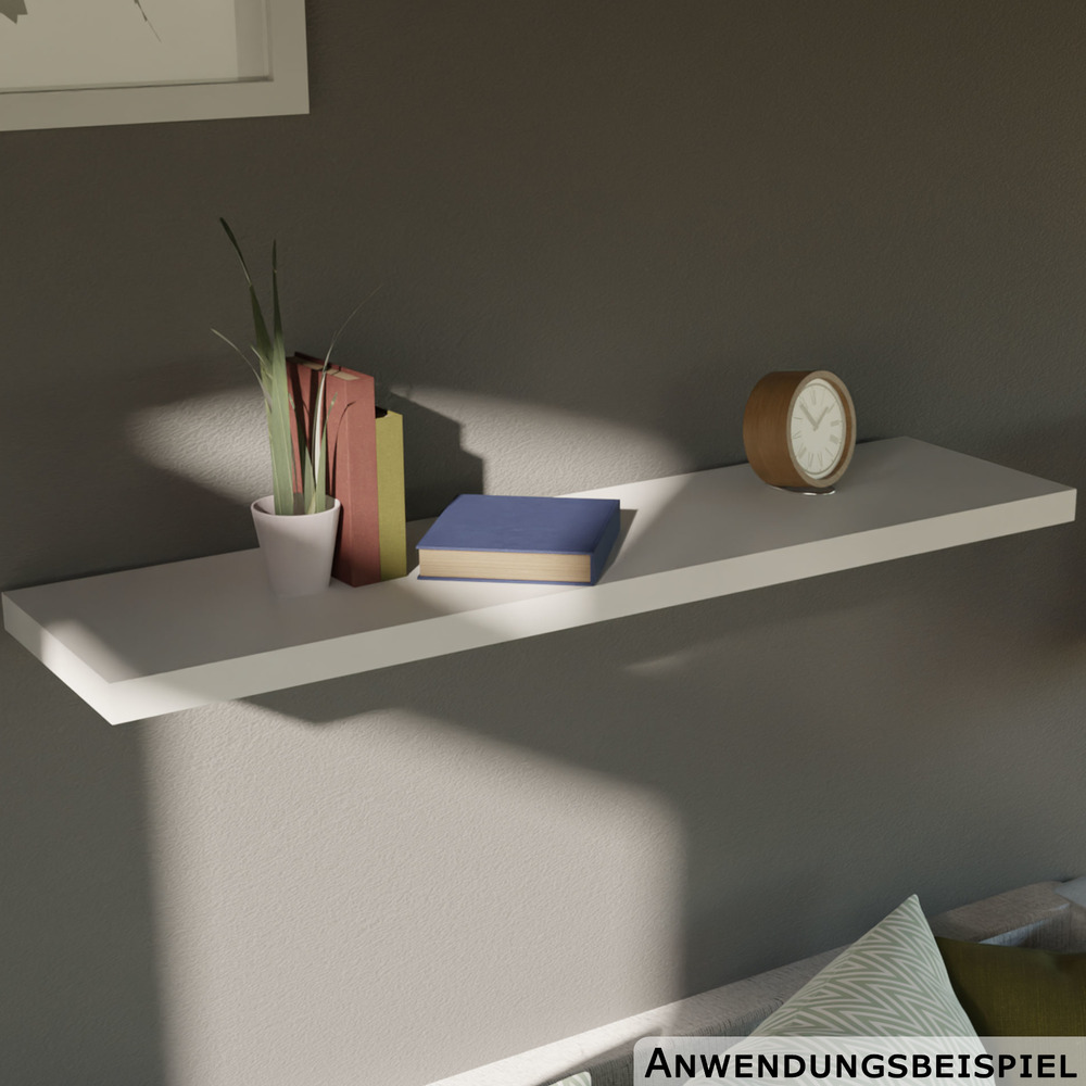 Wandregal wei&szlig; 100 x 23,5 cm
