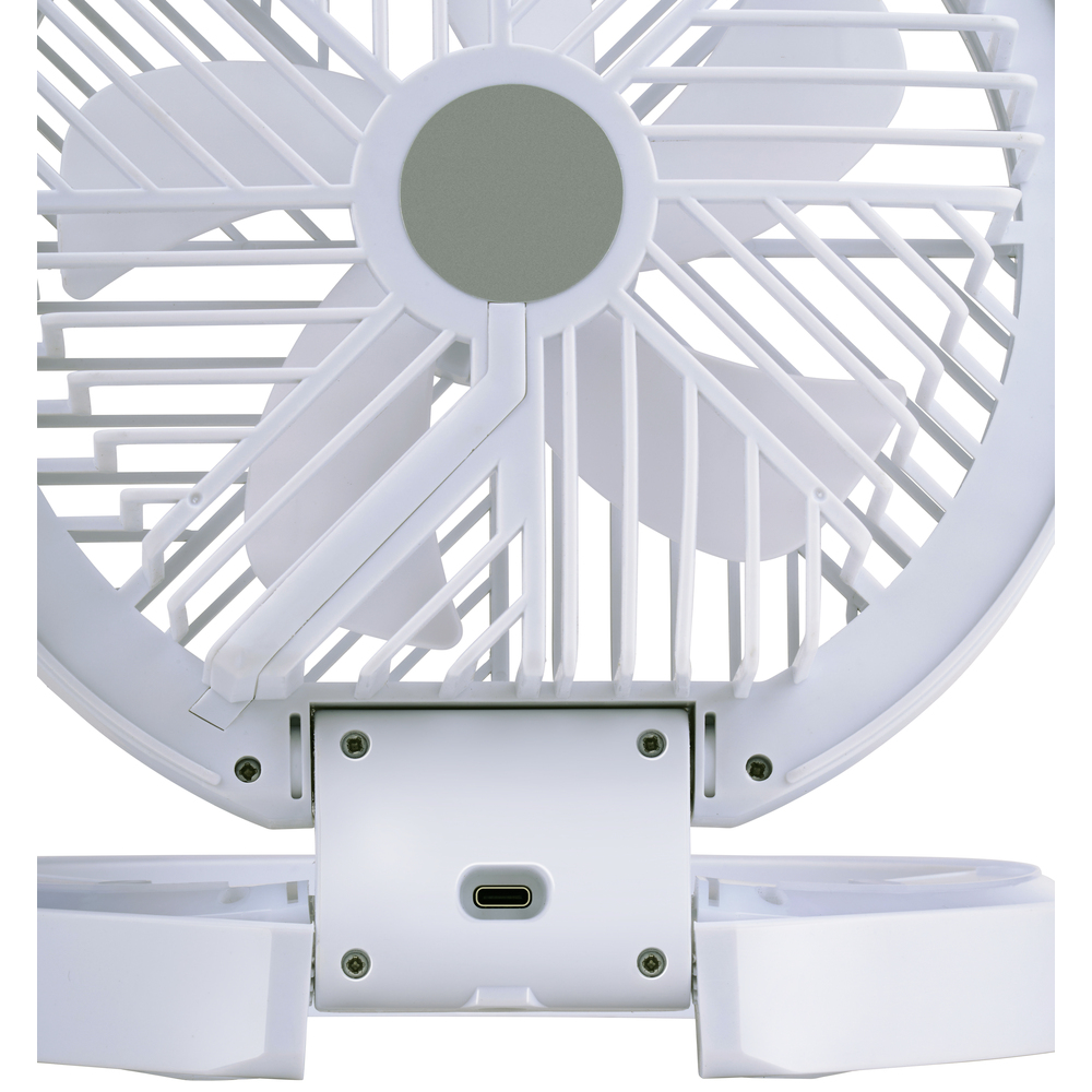 USB-Tischventilator mit Lichtring 1200 mAh, wei&szlig; image number 2