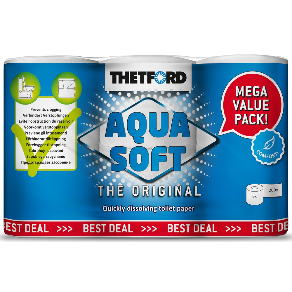 Thetford Aqua Soft WC-Papier 6 Rollen