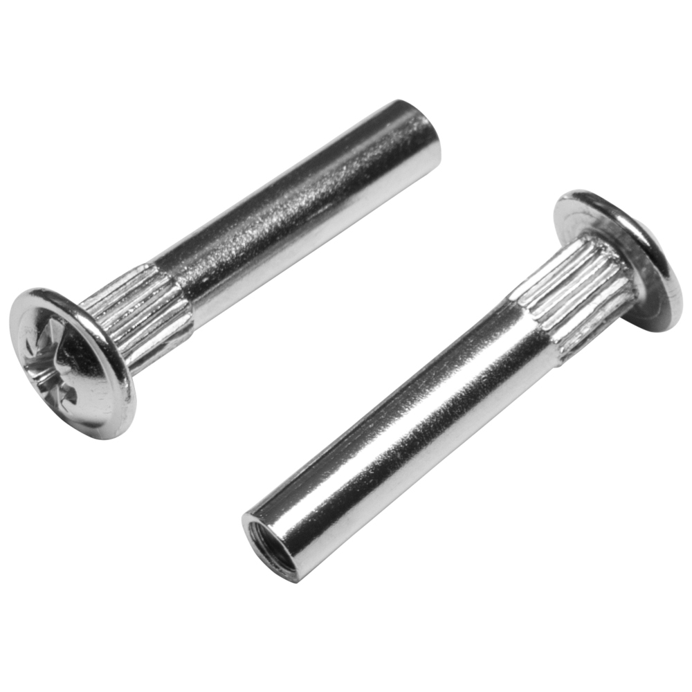 Korpus-Verbindungsh&uuml;lsen M4 &Oslash; 5,0 x 27 mm 10 St&uuml;ck vernickelt