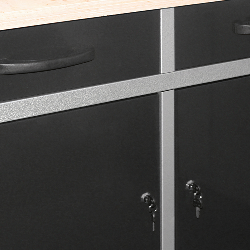 GERMANIA&reg; Werkbank mit Metallgestell und Holz-Arbeitsplatte image number 8