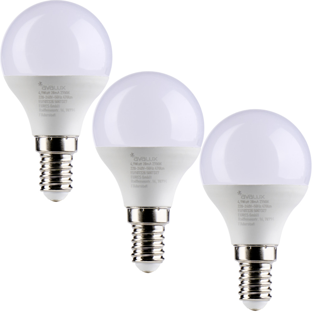 Sparpack 3 St&uuml;ck LED Lampen Tropfenform E14 5W 470lm