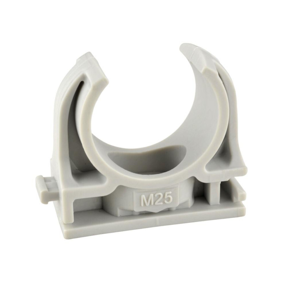 Rohr-Klemmschellen EN25 &Oslash; 25 mm 6 St&uuml;ck  grau