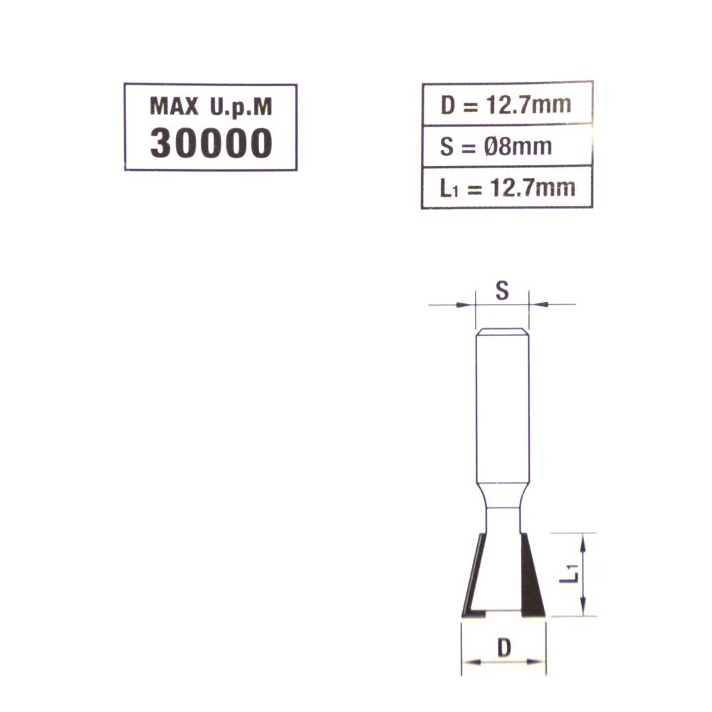 Drillcraft HM-Zinkenfr&auml;ser 12,7 mm image number 1