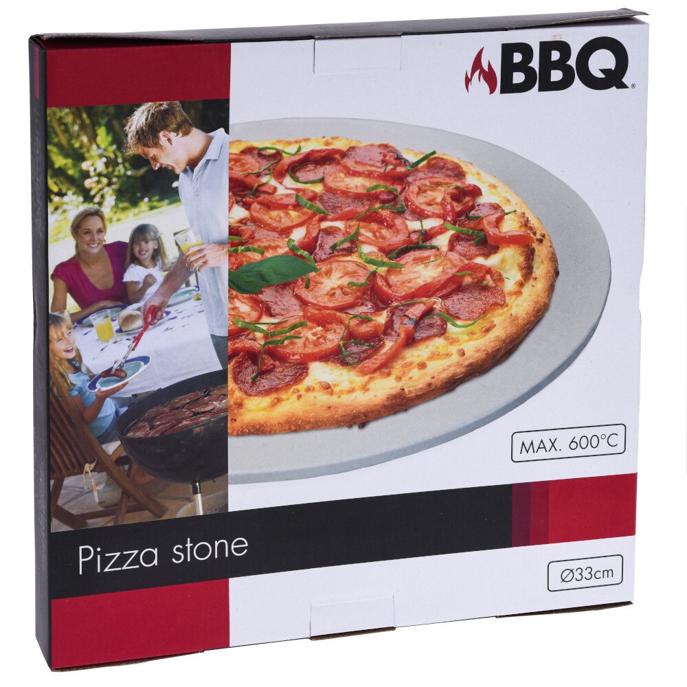 Pizzastein f&uuml;r Grill oder Ofen 33 cm naturbelassen bis maximal 600 &deg;C