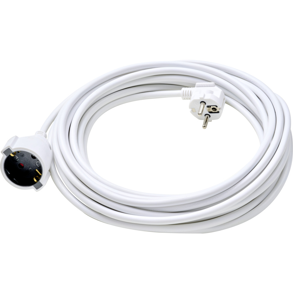 Verl&auml;ngerungskabel 10 m mit Schutzkontakt-Stecker wei&szlig;