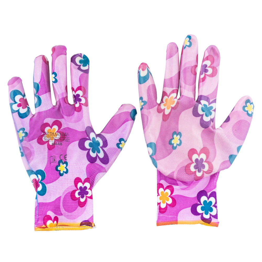 Damen Gartenhandschuhe Gr&ouml;&szlig;e 7 in verschiedenen Blumenmotiven image number 1