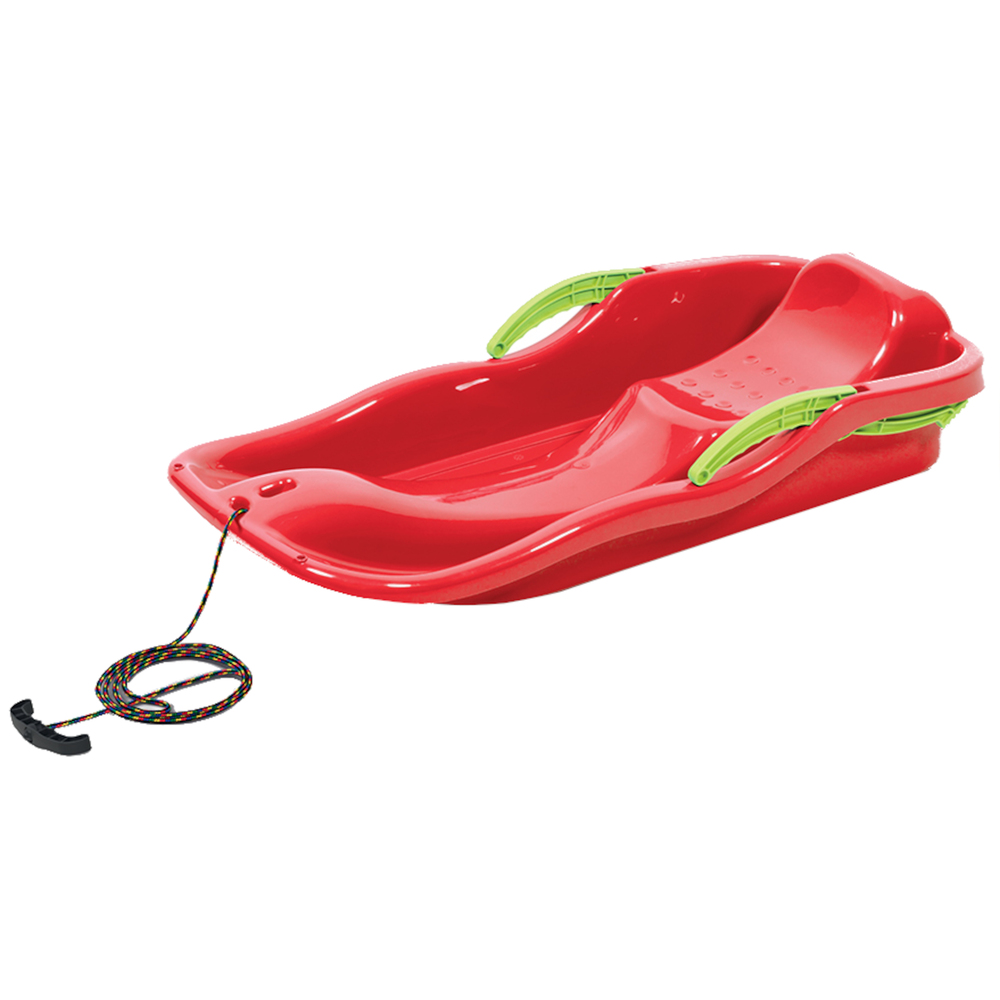 Schlitten RACE rot mit Bremse und Ziehseil