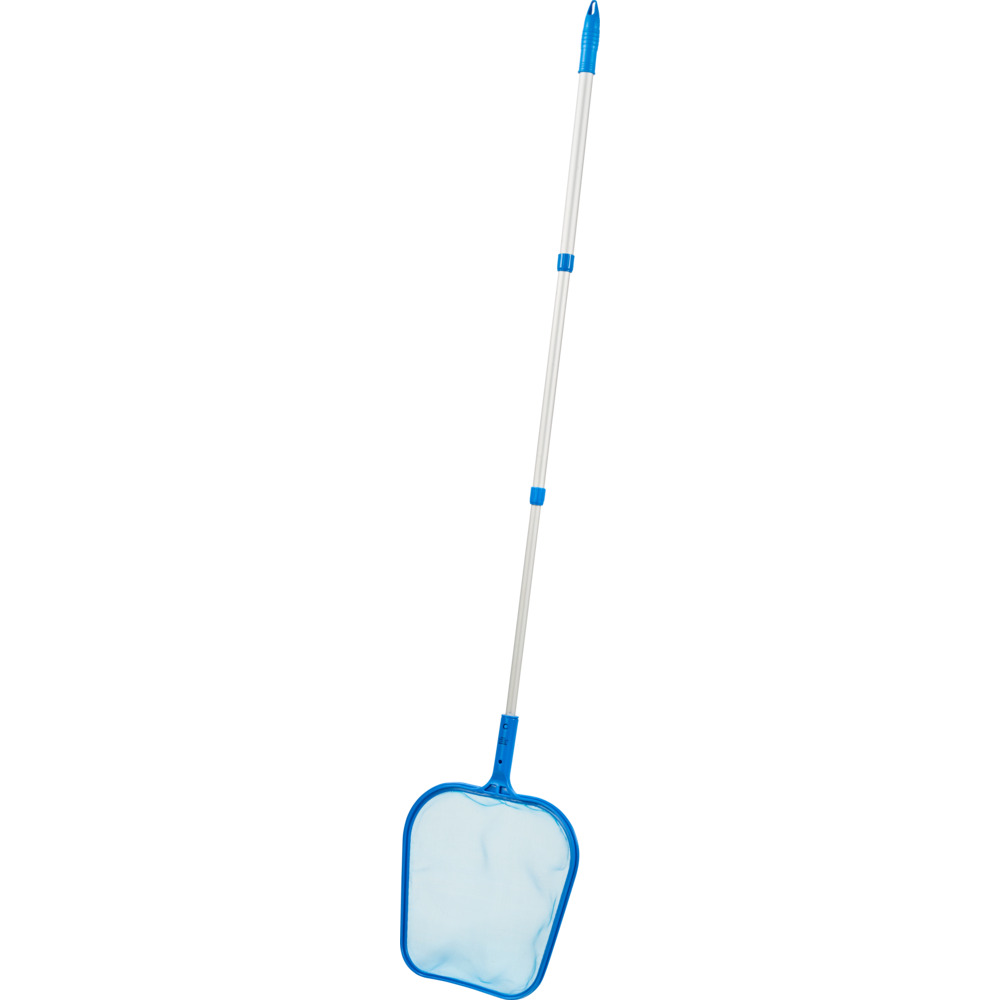 Kescher mit Teleskopstiel, 120 cm, in Blau und Silber