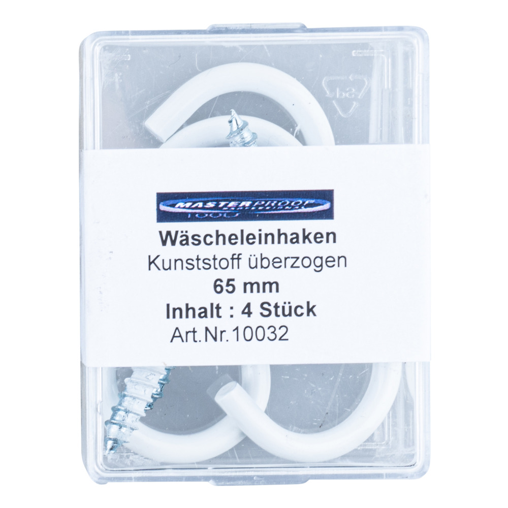 W&auml;scheleinhaken 65 mm mit Kunststoffbeschichtung