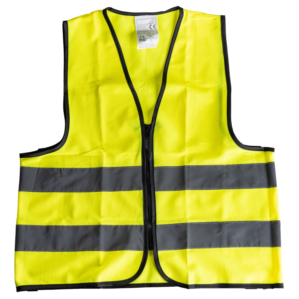 Kinder-Warnweste Gr&ouml;&szlig;e M in Gelb aus Polyester