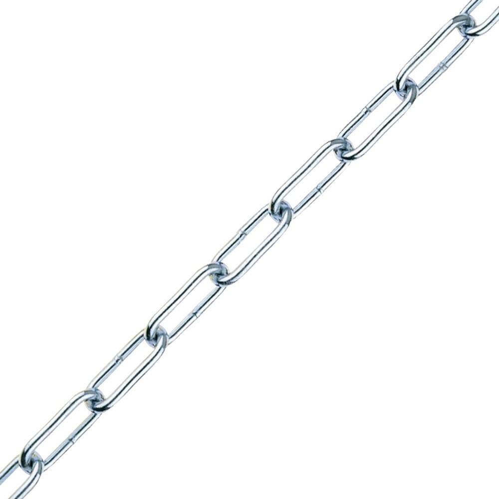 Rundstahlkette &Oslash; 5 mm aus verzinktem Stahl, Form C Meterware