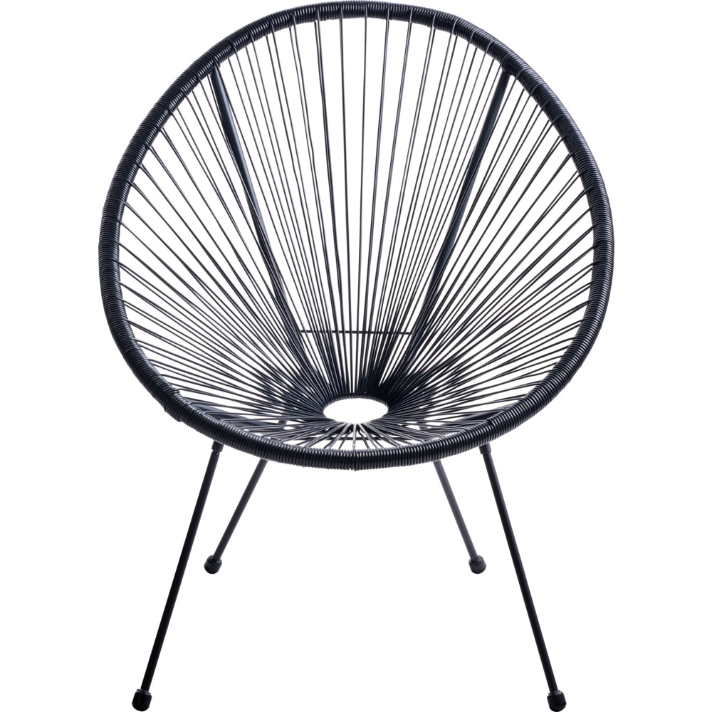 String-Loungesessel schwarz