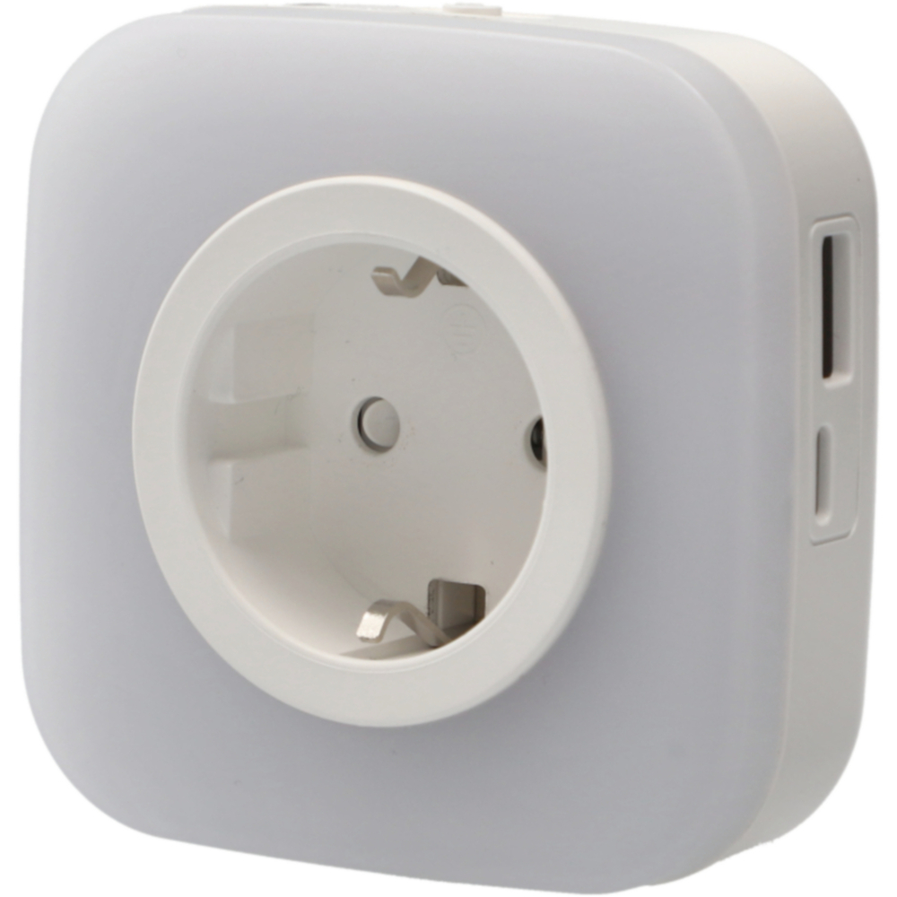 LED-Nachtlicht 3-in-1 mit D&auml;mmerungssensor USB-C USB-A