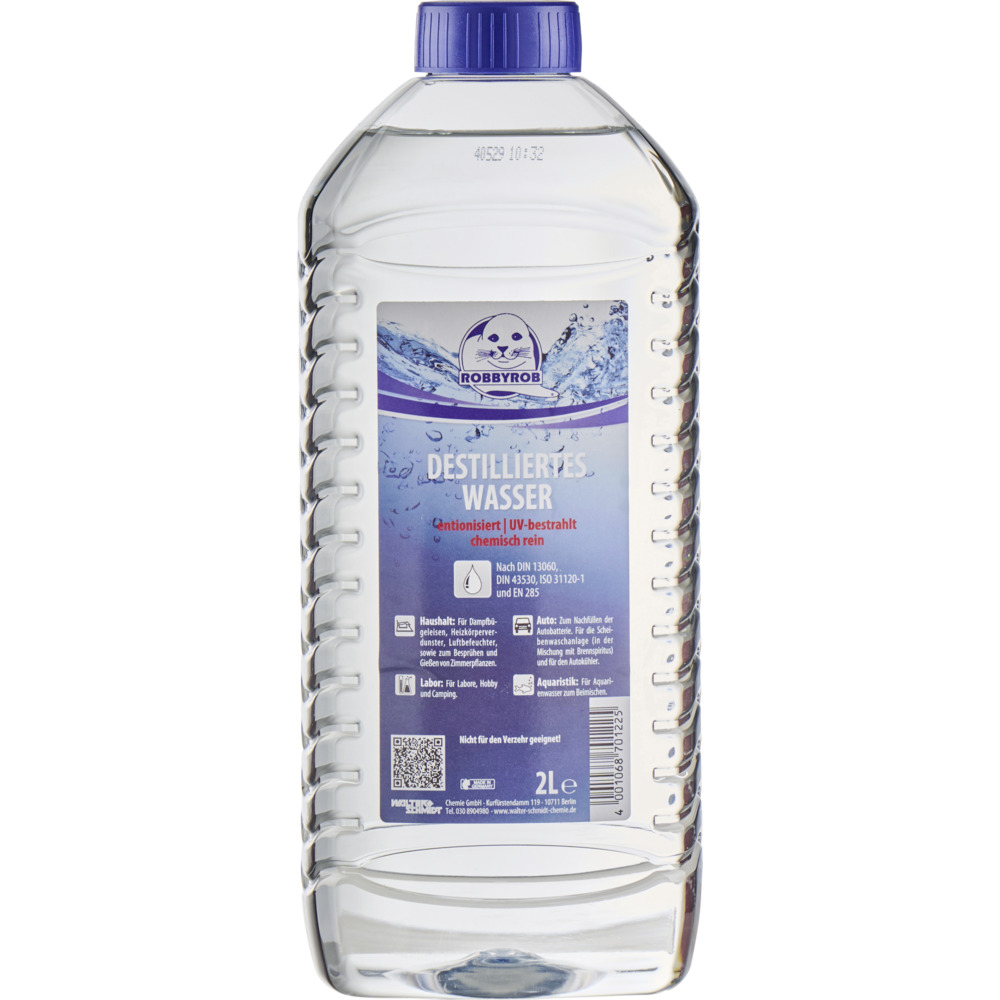 RobbyRob Destilliertes Wasser 2 Liter