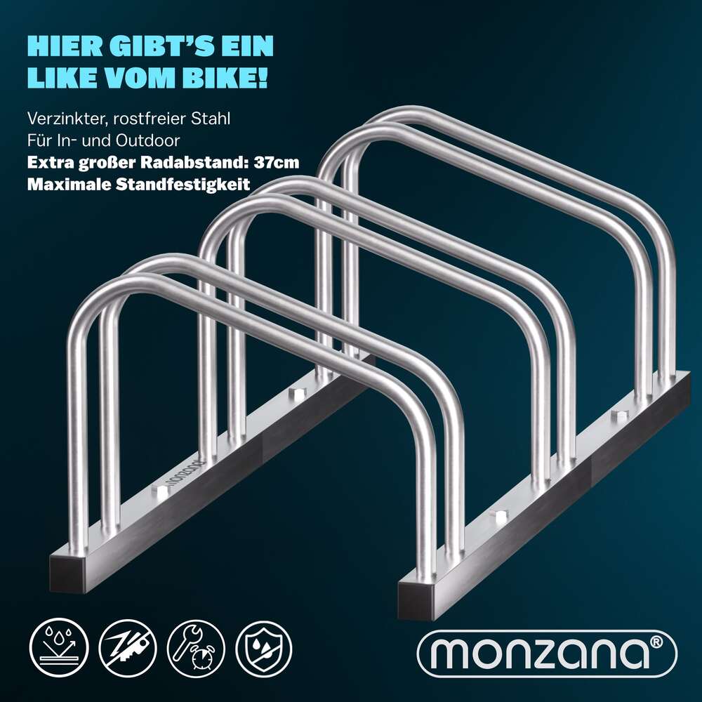 Dreifach-Fahrradst&auml;nder Boden- und Wandmontage, Metall image number 3