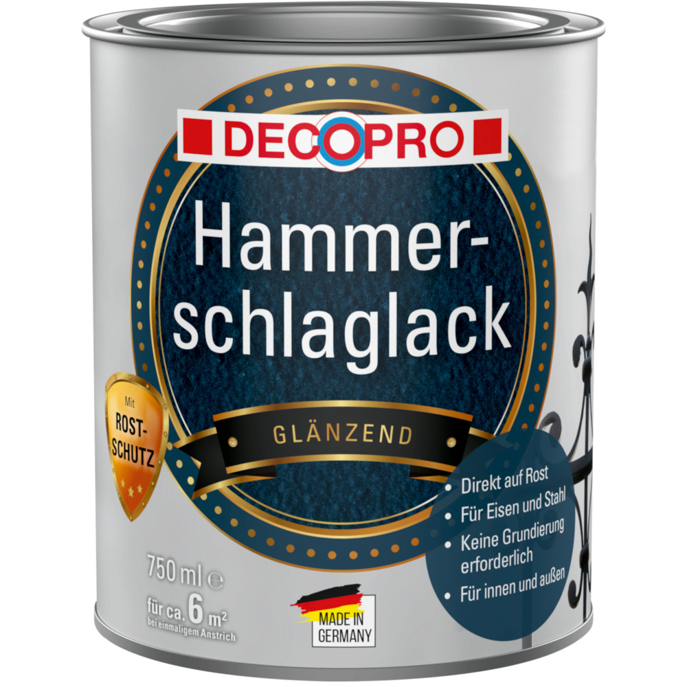 DECOPRO Hammerschlaglack silber f&uuml;r innen und au&szlig;en