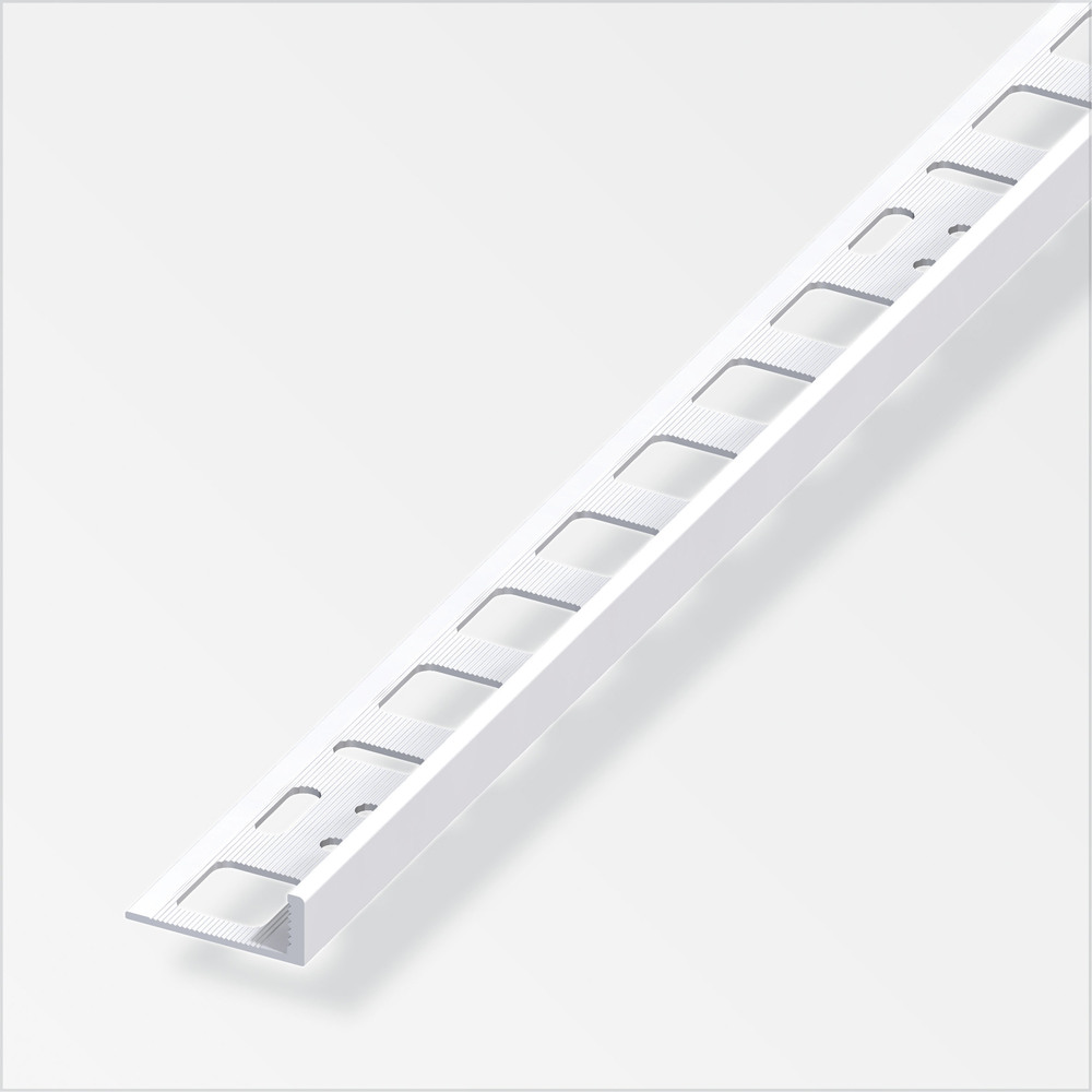 Fliesenprofil PVC 2500 x 10 x 21 mm brillantwei&szlig;