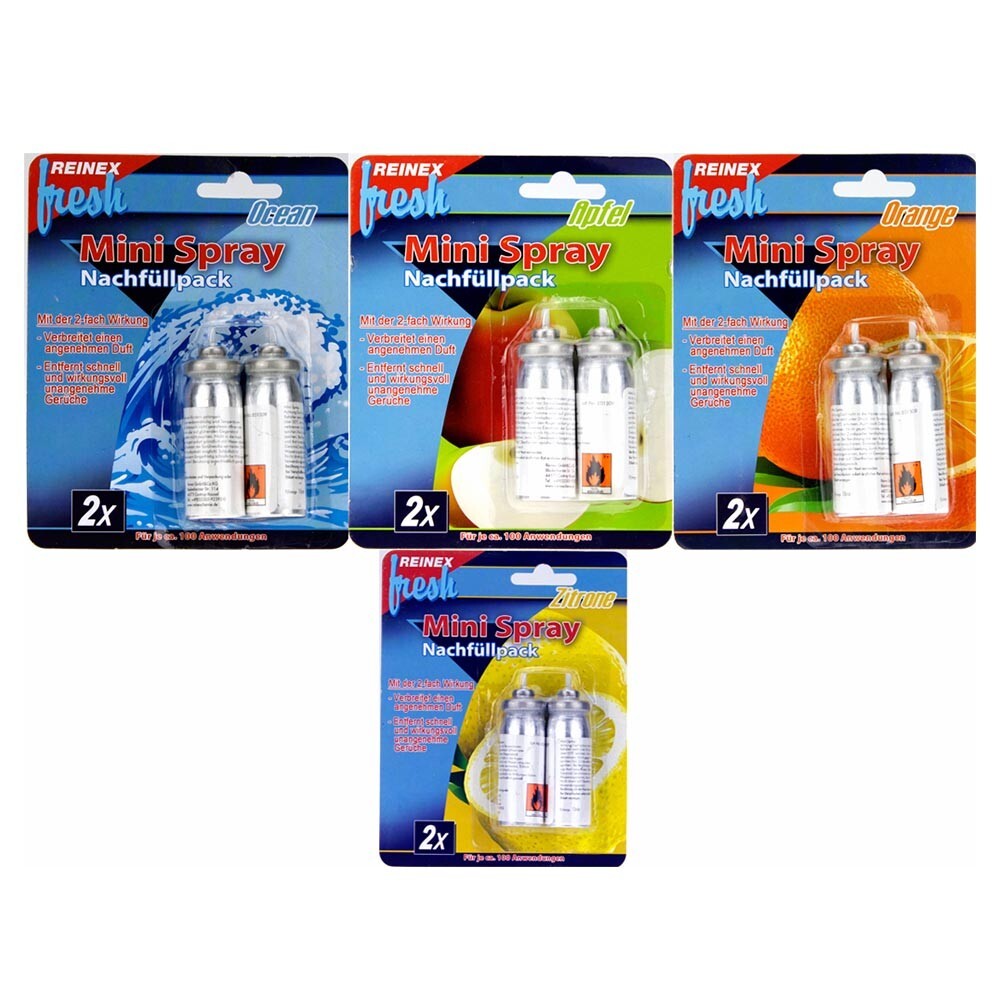 Mini Duft-Spray Nachf&uuml;llpack 2er Zitrone Lavendel Ocean Orange