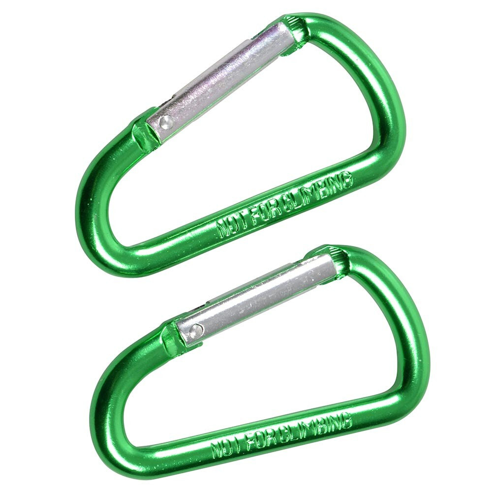 Karabiner 12 x 60 mm Alu 2 St&uuml;ck gr&uuml;n